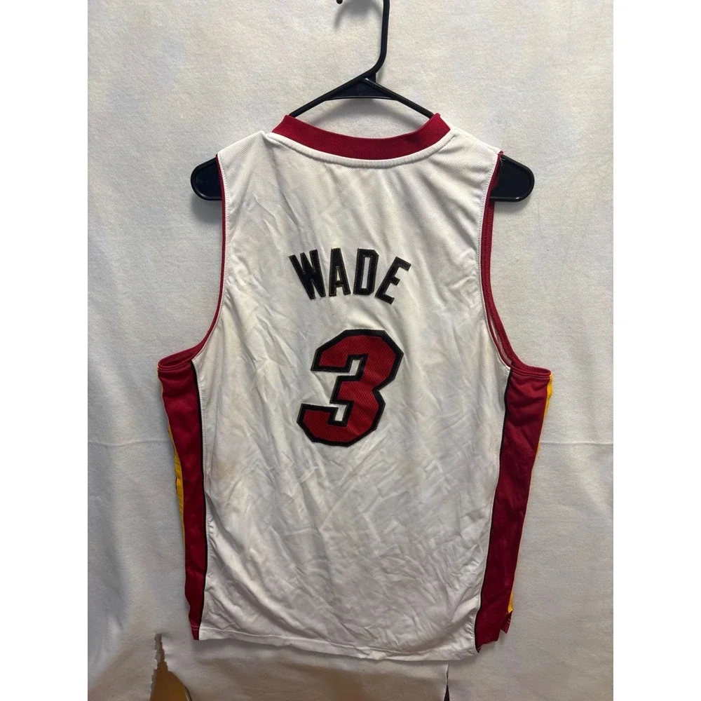 Adidas‎ Miami Heat Dwyane Wade NBA Jersey Mens XXL White Good #3 Swingman